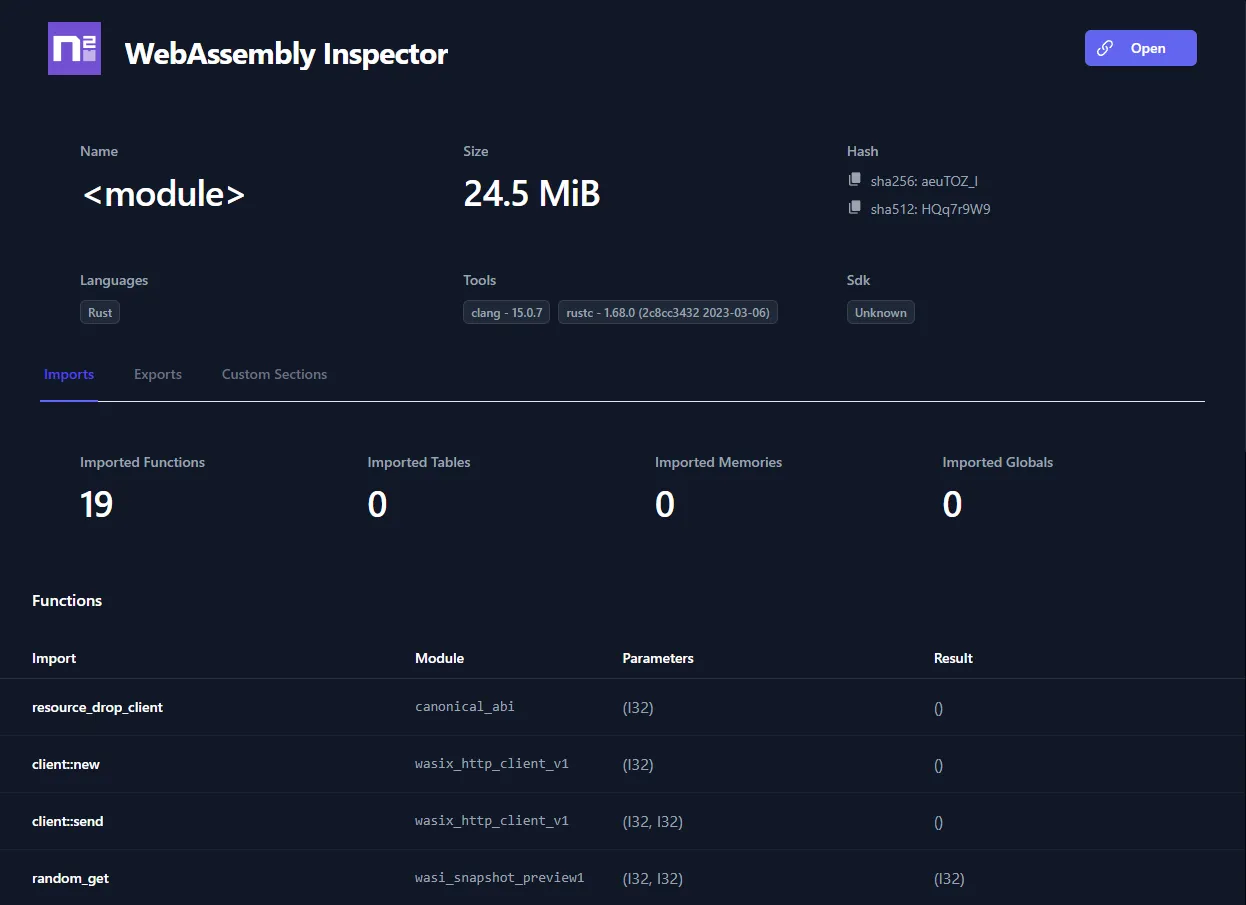 The WASM Analyzer overview